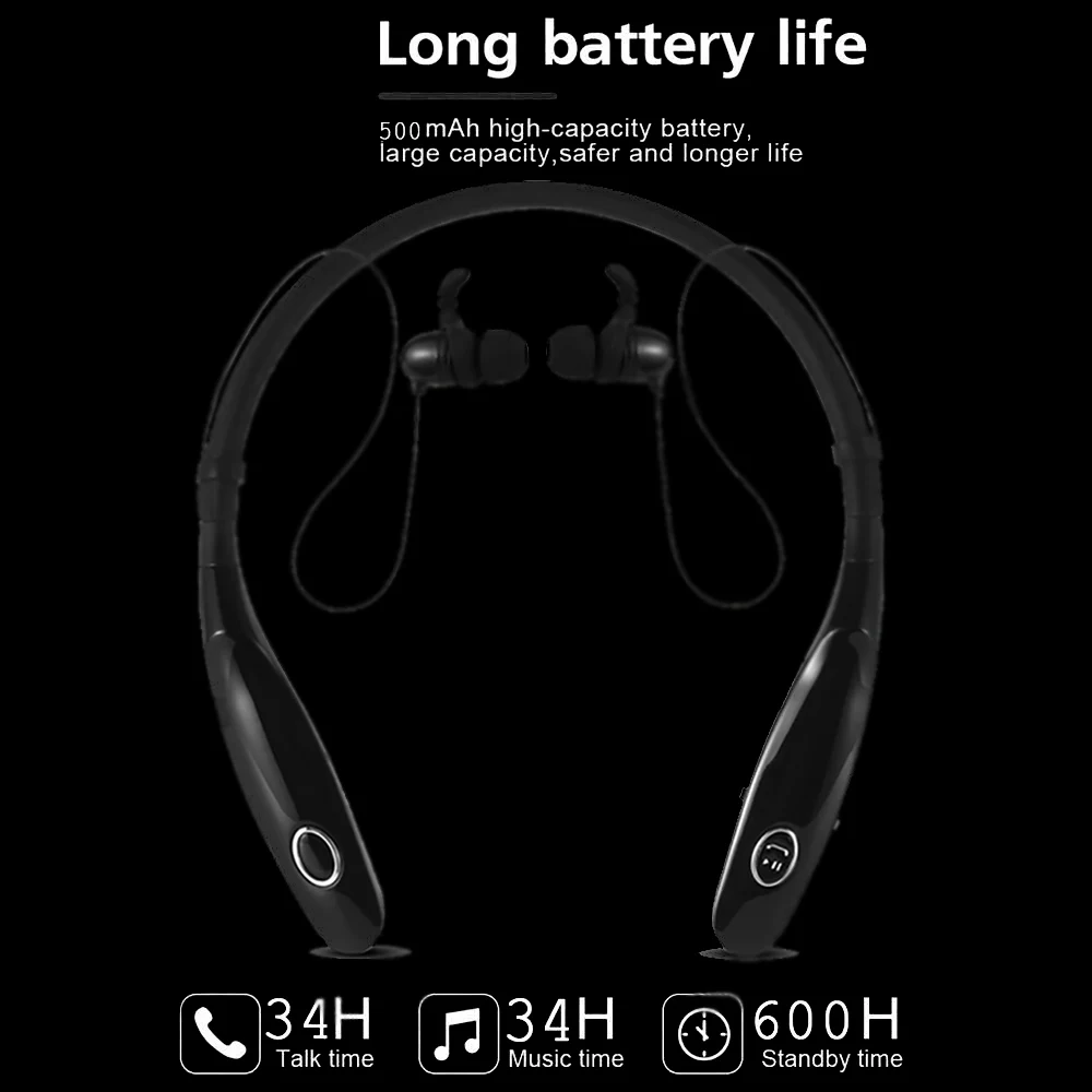 EWA Bluetooth Earphones 34Hr Wireless Headphones Running Sports Bass Sound Earphone With Microphone For Iphone Xiaomi Earbuds
