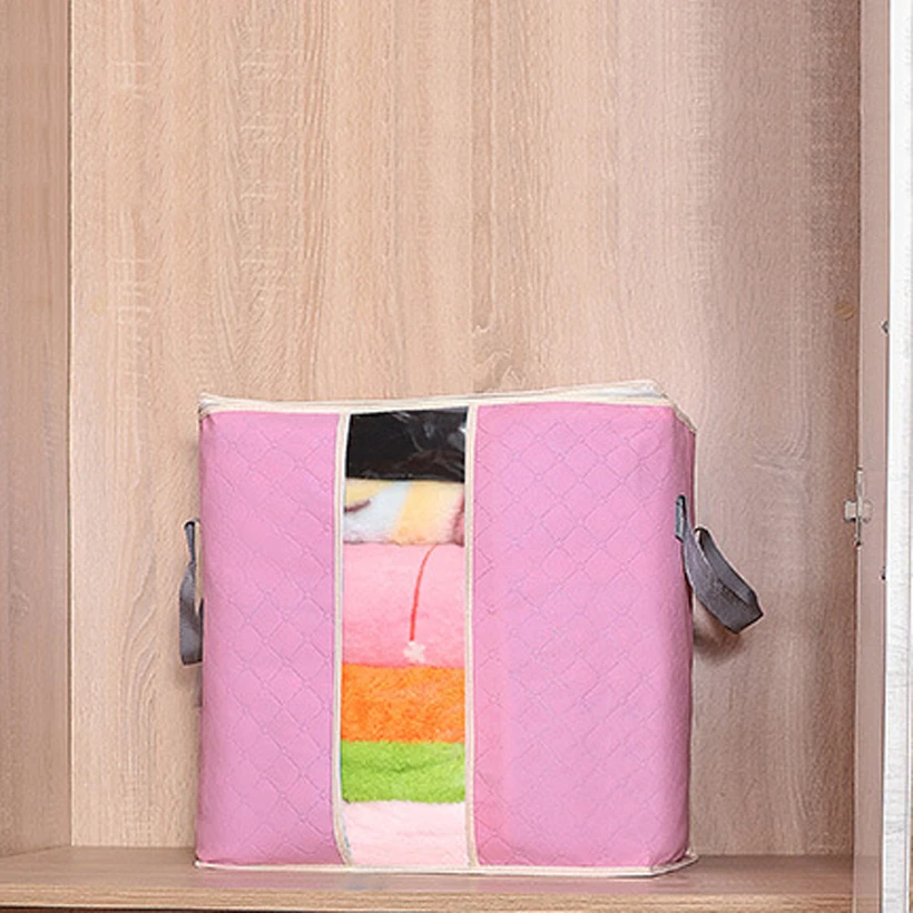 Переносная сумка для хранения одежды органайзер для шкафа органайзер для багажа для путешествий отделка одеяла водонепроницаемый контейнер для дома - Цвет: 65 liters