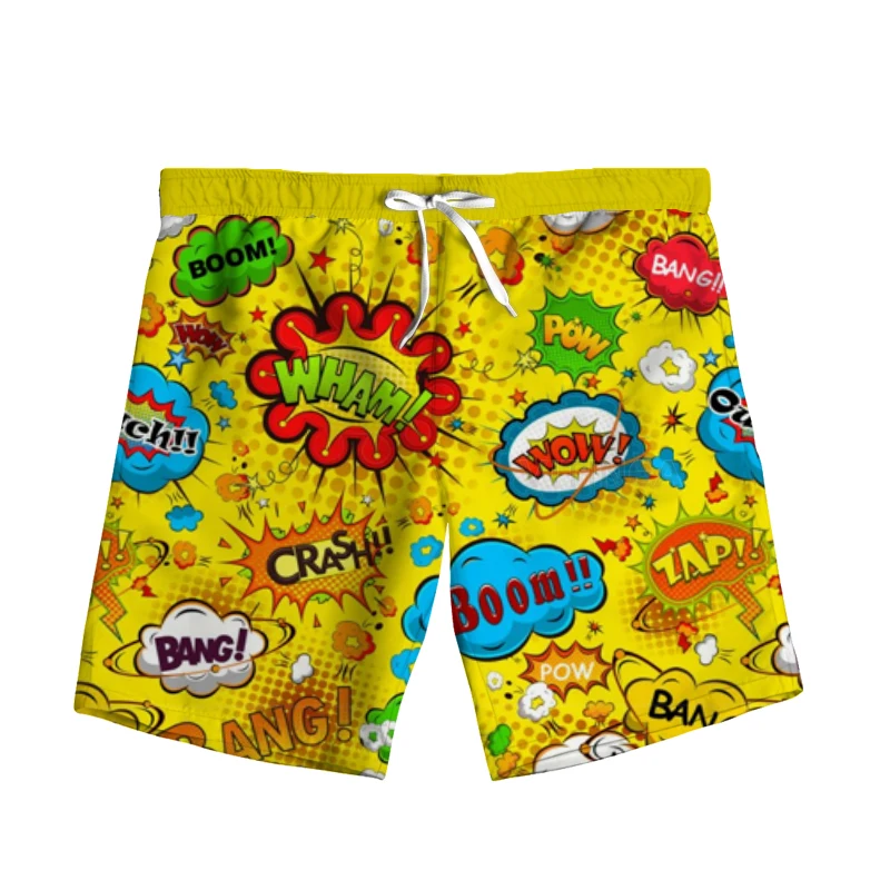 

New Fashion 3D Print Cool Wow Pop Art Woman Men Summer Beach Loose Shorts Casual Pants Polyester