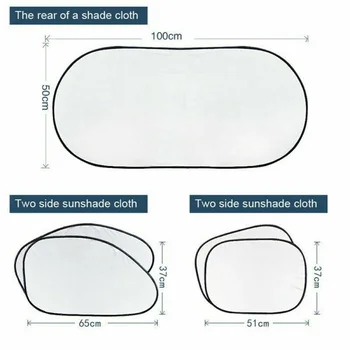 

Car Window Sun Shade Windshield Block Cover Silver Coated Reflective 5x