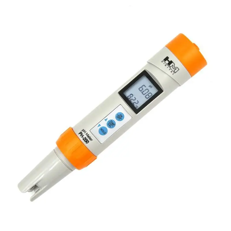 HM PH-200 ЖК-цифровой дисплей Водонепроницаемый температура рН-метр рН-детектор