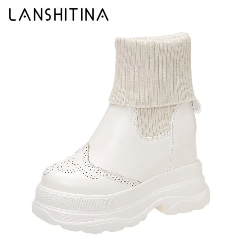 chunky platform sock boots