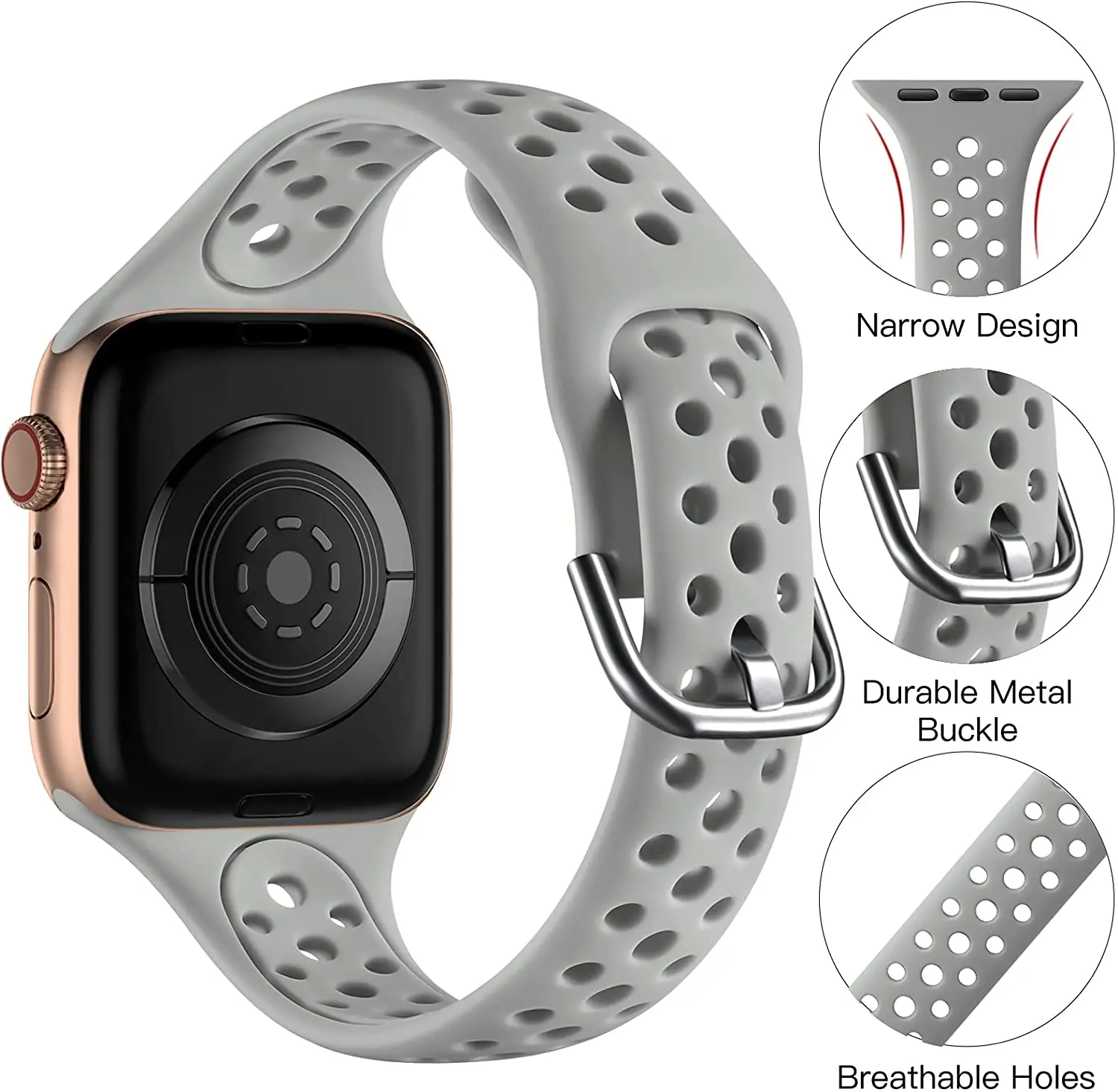 Apple Watch Band Women Silicone Replacement Strap IWatch SE Series