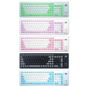 

Foldable Silicone Keyboard USB Wired Silicon Flexible Roll Up Soft Keyboard for PC Laptop