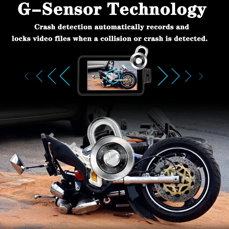 4 дюймов WiFi мотоциклетный рекордер gps Запись трека HD 1080P DVR камера Сенсорный экран Dash Cam водонепроницаемый передний задний видео DashCam