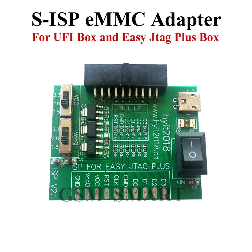Адаптер EOS eMMC ISP инструмент для чтения и записи EMMC работает с Z3X Easy Jtag или UFI Box