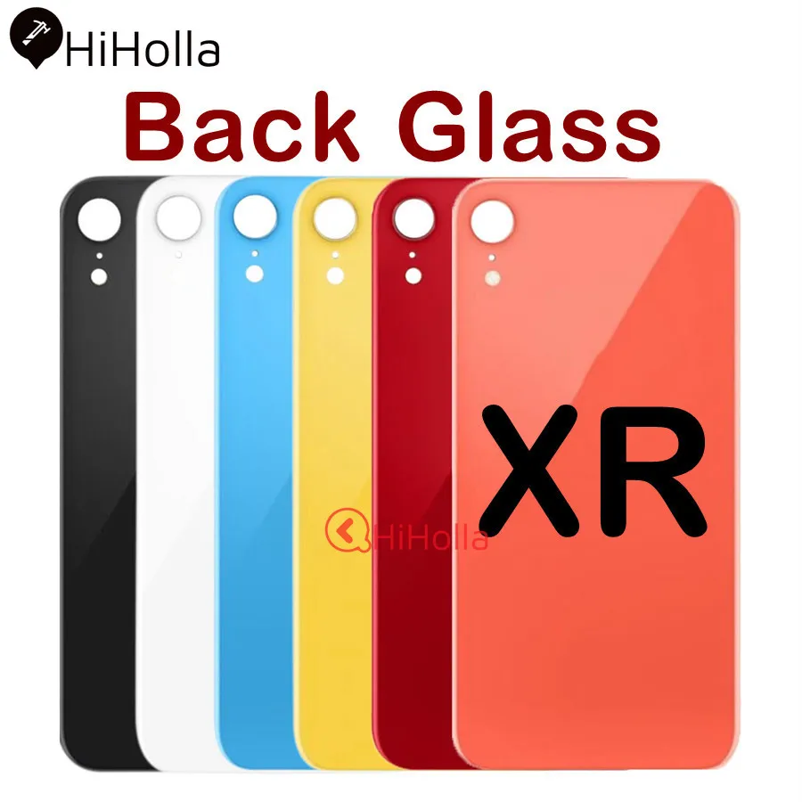 Задняя крышка корпуса для Apple iPhone XR, Крышка батарейного отсека, задняя панель, чехол для iPhone XR, Задняя стеклянная панель, Крышка корпуса, замена