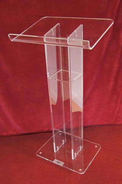 crystal like plexiglass professional design Simple high lucency reception desk Acrylic Lectern Podium