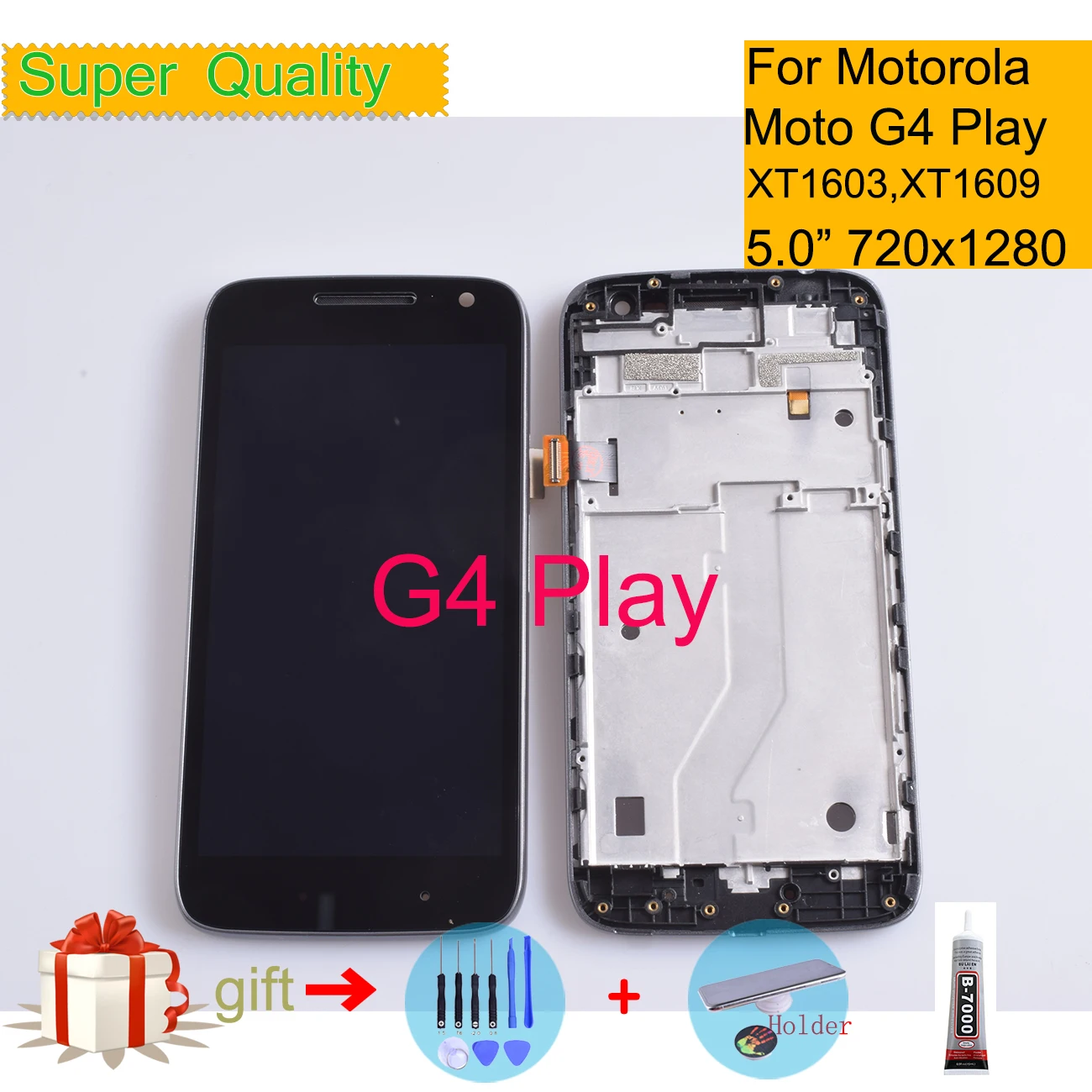 Для Motorola Moto G4 играть XT1603 XT1609 ЖК дисплей с сенсорным экраном Экран планшета рамкой