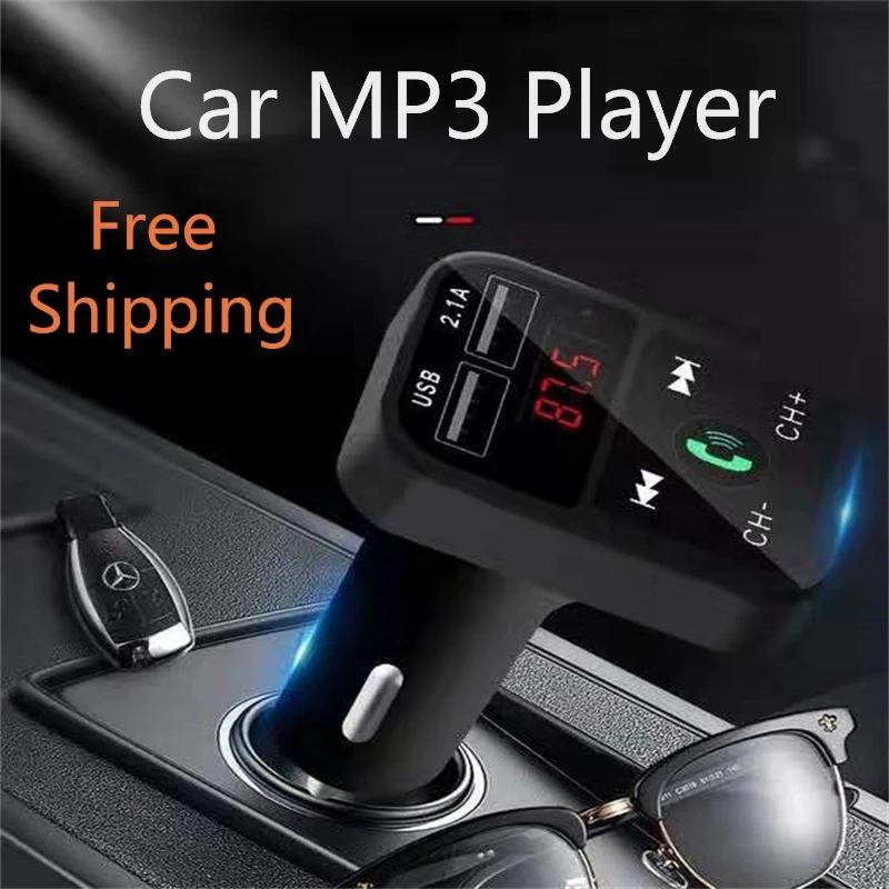Car Mp3 Bluetooth5.0 Handsfree LED Screen MP3 Music Player Support Dual