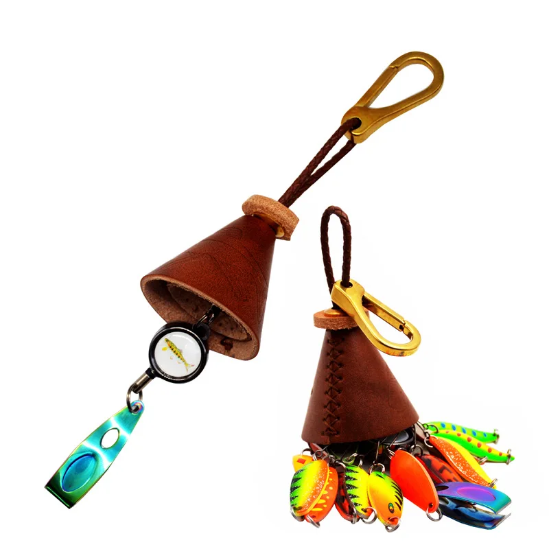 Натуральная кожа высокое качество приманки сумка маленькая в сумке для ложка