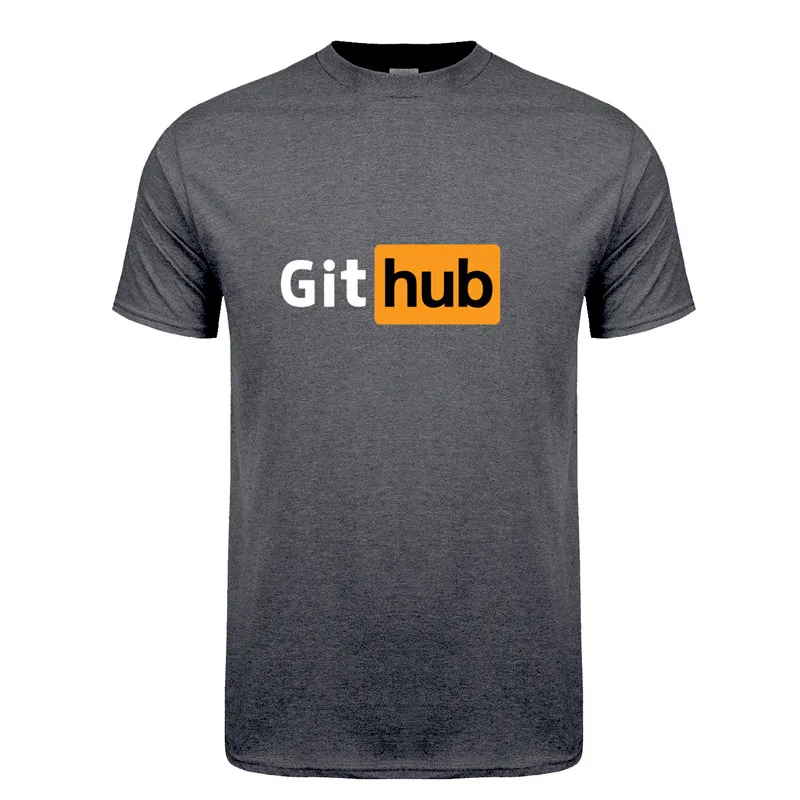 Забавная дизайнерская футболка Github хлопковая Футболка с круглым вырезом и