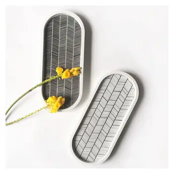 

Concrete Oval Plate Molds Silicone Coaster Molds Cement Key Tray MOLDS Plaster Holder Molds