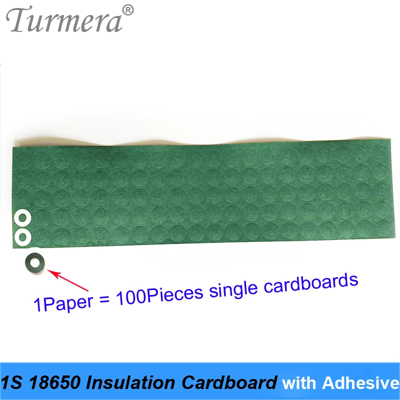 100pcs 1S 18650 Battery Insulation Gasket Barley Paper Battery Pack Cell Insulating Glue Patch Positive Electrode Insulated Pad paper sticker Turmera 02