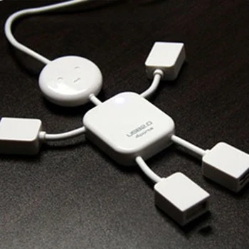 

4in1 Adapter Splitter USB Hub Data Transmission Connection Cable Replacement Wired Man Shaped Portable For PC Computer 4 Ports