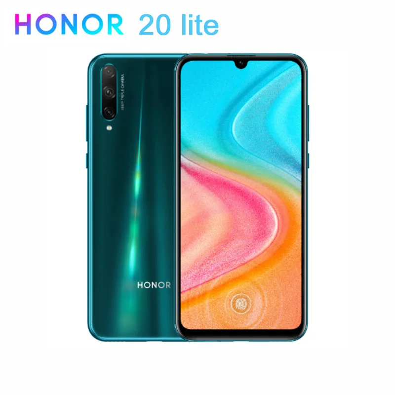 huawei Honor 20 Lite смарт мобильный телефон 6,3 дюймов Octa Core 20 Вт Quick Charge 4000 мА/ч, Батарея Android 9,0 мобильный телефон