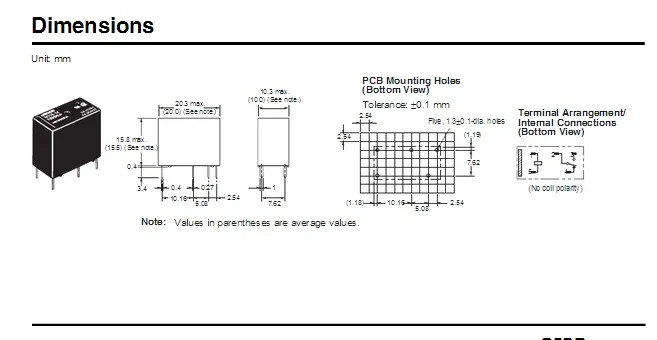 The original relay G5SB-14-12VDC converts a group of 5-pin 5A250VAC