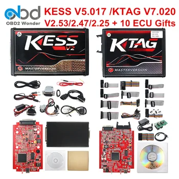

2019 Kess V5.017 V2.53 V2.47 KTAG V7.020 V2.25 Master EU Manager Tuning Kit Red KESS V2 5.017 K TAG K-TAG 7.020 ECU Programmer