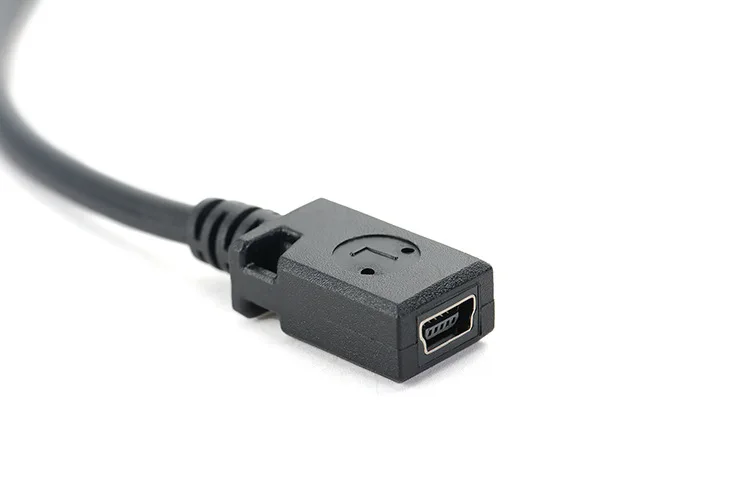 20 см мини USB Женский к Micro USB Мужской Разъем Кабель передачи данных для телефонов MP3 MP4 0,1 м черный цвет