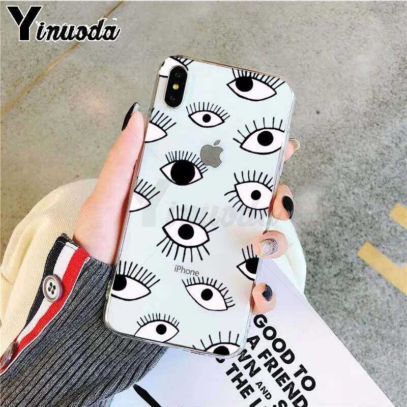 iphone 13 mini case Evil Eye Transparent Soft Shell Phone Cover for iPhone 13 11 pro XS MAX 8 7 6 6S Plus X 5 5S SE XR cover apple iphone 13 mini case leather