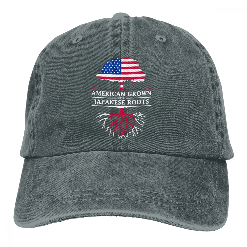 Американский взрослый японский корни Флаг стиль Casquette черный унисекс Мужские Женские джинсовые бейсболка с ремешком кепки Регулируемый Гольф папа шляпа