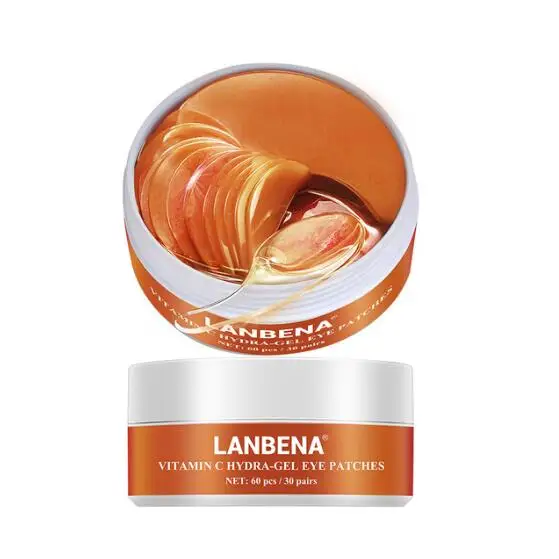 Vitamin C LANBENA гидрогелевые патчи под глаза для глаз для лица против морщин подушечки для глаз тускнеют темные круги и мешки для глаз ретинол коллагеновая маска с золотом - Цвет: Vitamin C