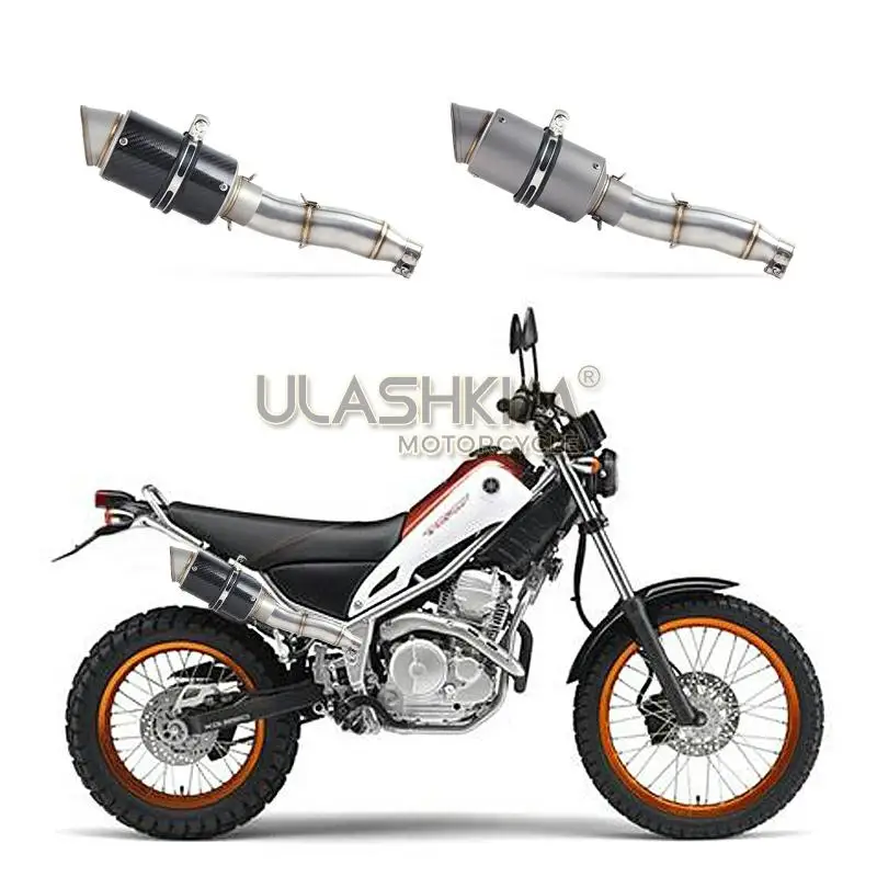 Полная выхлопная система мотоцикла глушитель Escape slip on для YAMAHA XG250 XT250 модифицированный контакт средняя труба адаптер подключения