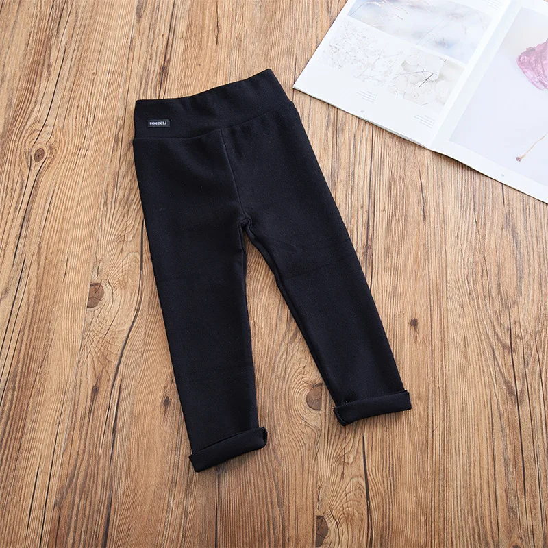 Осенне-зимние штаны для девочек однотонные хлопковые леггинсы для девочек детские штаны узкие брюки для девочек от 1 до 8 лет