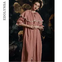 Осенняя одежда для сна из двух частей, Винтажный Длинный хлопковый Халат, набор размера плюс, Женская домашняя одежда, ночное платье, женская ночная одежда T553