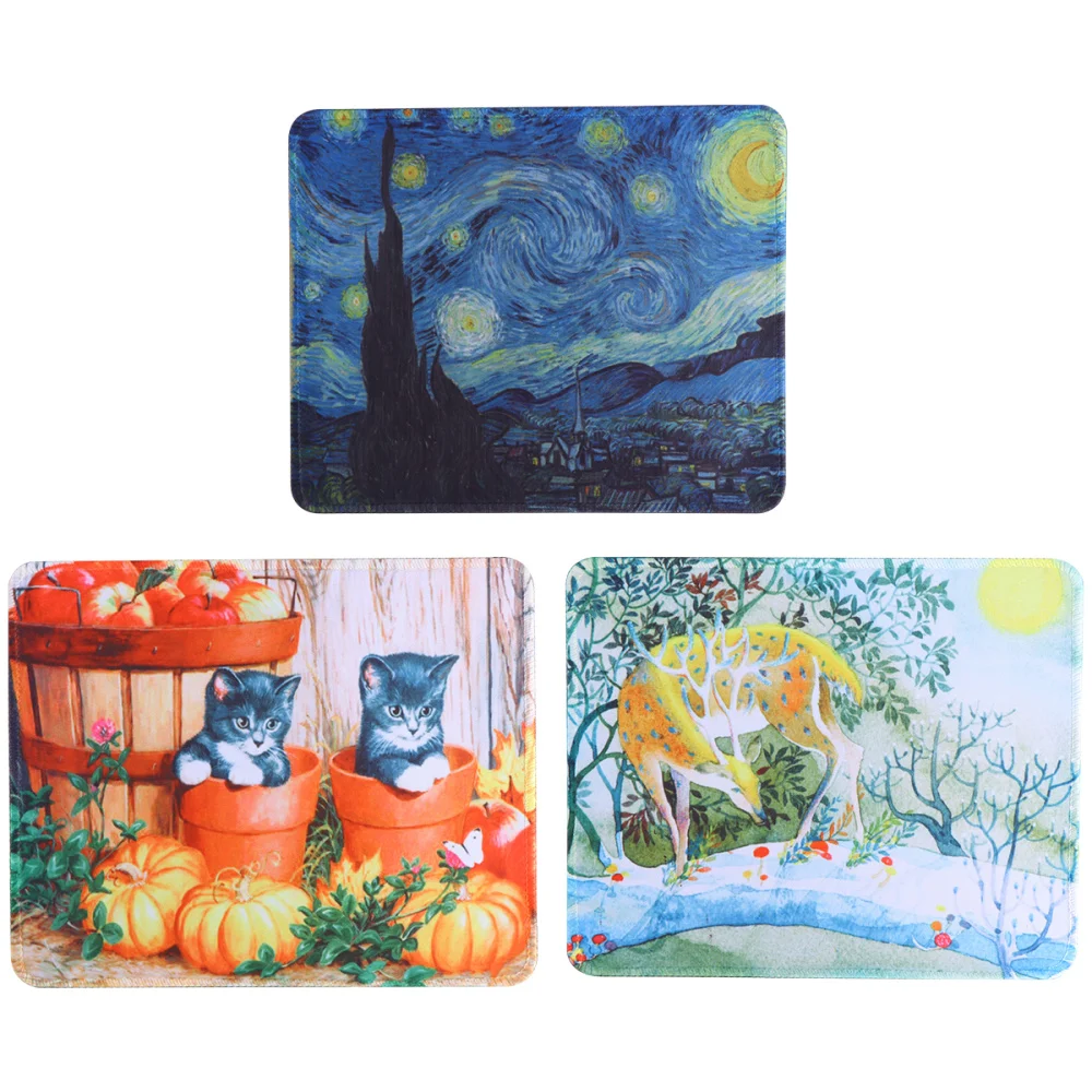 

3 PCS Mouse Mat Modern Portable Durable Pattern Mouse Mat Mouse Pad Gaming Mouse Mat for Office Home