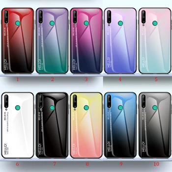 

100pcs/Lot For Huawei Y7P P40 Lite E Anti-scratch Changing Color Tempered Glass Hard Case For Huawei P40 Pro