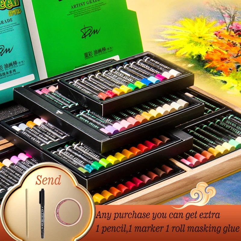 Delgreen Professional Soft Oil Pastel/Crayon/Stick 12/24/36/60 Color  Heavy-color/Mini/Advanced-Grey Oil Painting Art Supplies - AliExpress