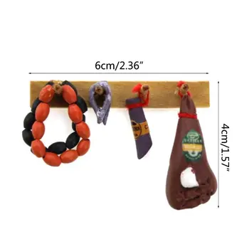 

1:12 Scale Dollhouse Miniature Simulated Sausage Ham Model Cooking Toy Decor