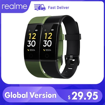 

realme Band Smart Bracelet Large Color Screen Real-time Heart Rate Monitor Sport Tracker Notification IP68 Waterproof USB Charge