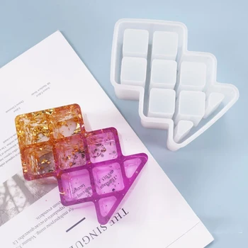 

Crystal Epoxy Resin Mold 7 Grids Square Lipstick Storage Box Holder Casting Silicone Mould DIY Crafts Jewelry Making Tools