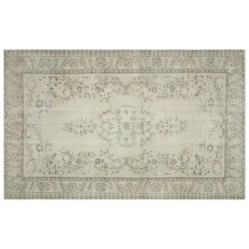 

Handmade Beige Vintage English English Area Rug 187x298 Cm-6'2''X9'9''