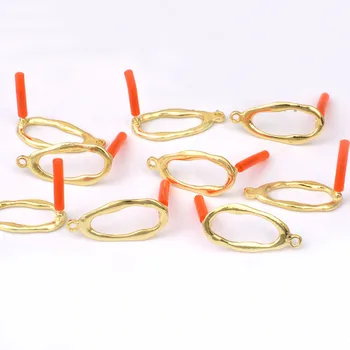 

Fashion 2pcs/lot Zinc Alloy Gold Irregular Stud Earring Base Connectors Linker For DIY Earrings Jewelry Accessories