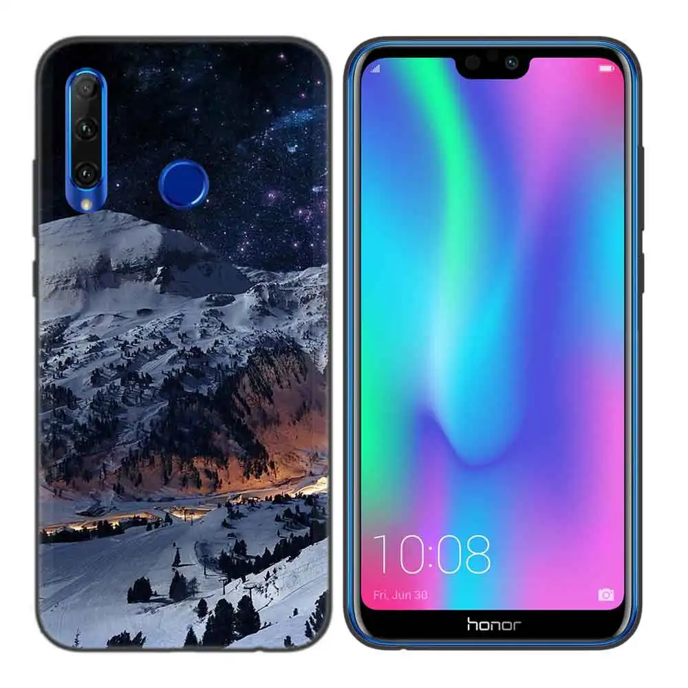 Черный силиконовый чехол для huawei Honor 8C 8X 8A 10 20 9X Lite Pro Y5 Y6 Y7 Y9 Play V20 Enjoy 9S 9E Fall Capa natural s - Цвет: Темно-серый