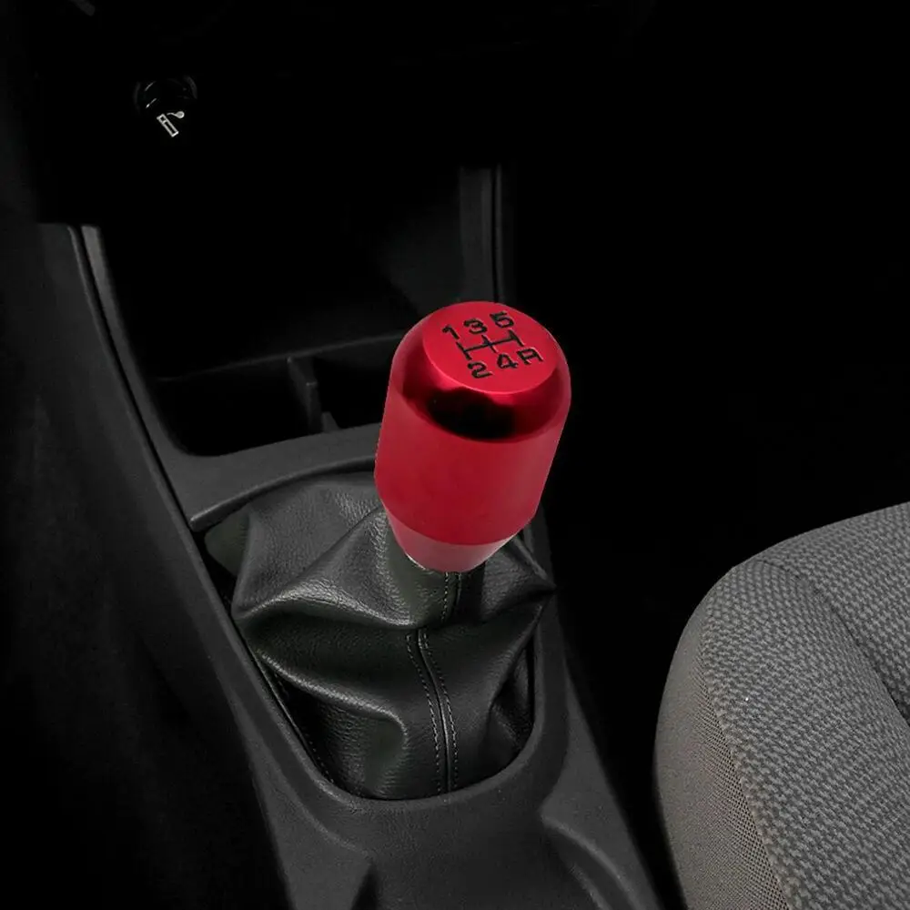 Универсальная автомобильная 5 скоростная ручная алюминиевая рукоятка рычага переключения передач, красная Автомобильная модификация, профессиональная