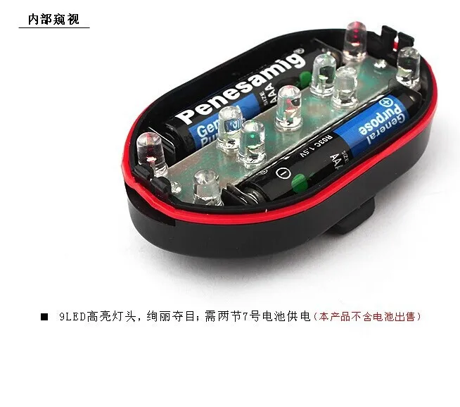 Велосипедные фары 9led хвост светильник 7-ми сегментный возникают в режиме вспышки семь Цвет светильник безопасный Предупреждение светильник для верховой езды аксессуары