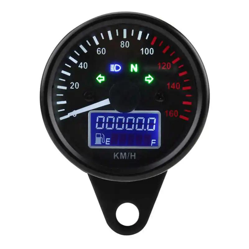 Motorcycle Speedometer Universal Motorcycle Panel Speedometer 0~160KM/H Motorcycle Digital LED LCD Speed Gauge Retro