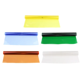 

5Pcs Color Correction Gel Filter Overlays Transparency Color Film Plastic Sheets Gel Lighting Filters