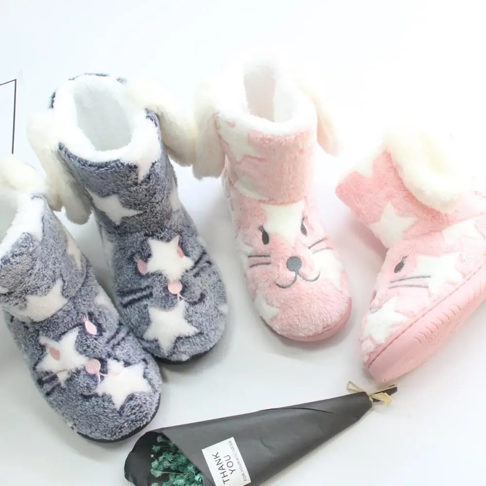 

home Socks boots for House indoor winter shoes woman Winter christmas shoes Warm snowboots Fur Ankle Boots Shoes Woman Boots
