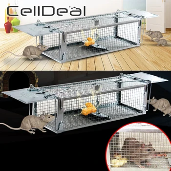 

Double Door Catching Mice Mouse Traps Reusable Rodent Catcher Mice Mousetrap Utomatic Locking Hunt Rat Cage Rodent Cage
