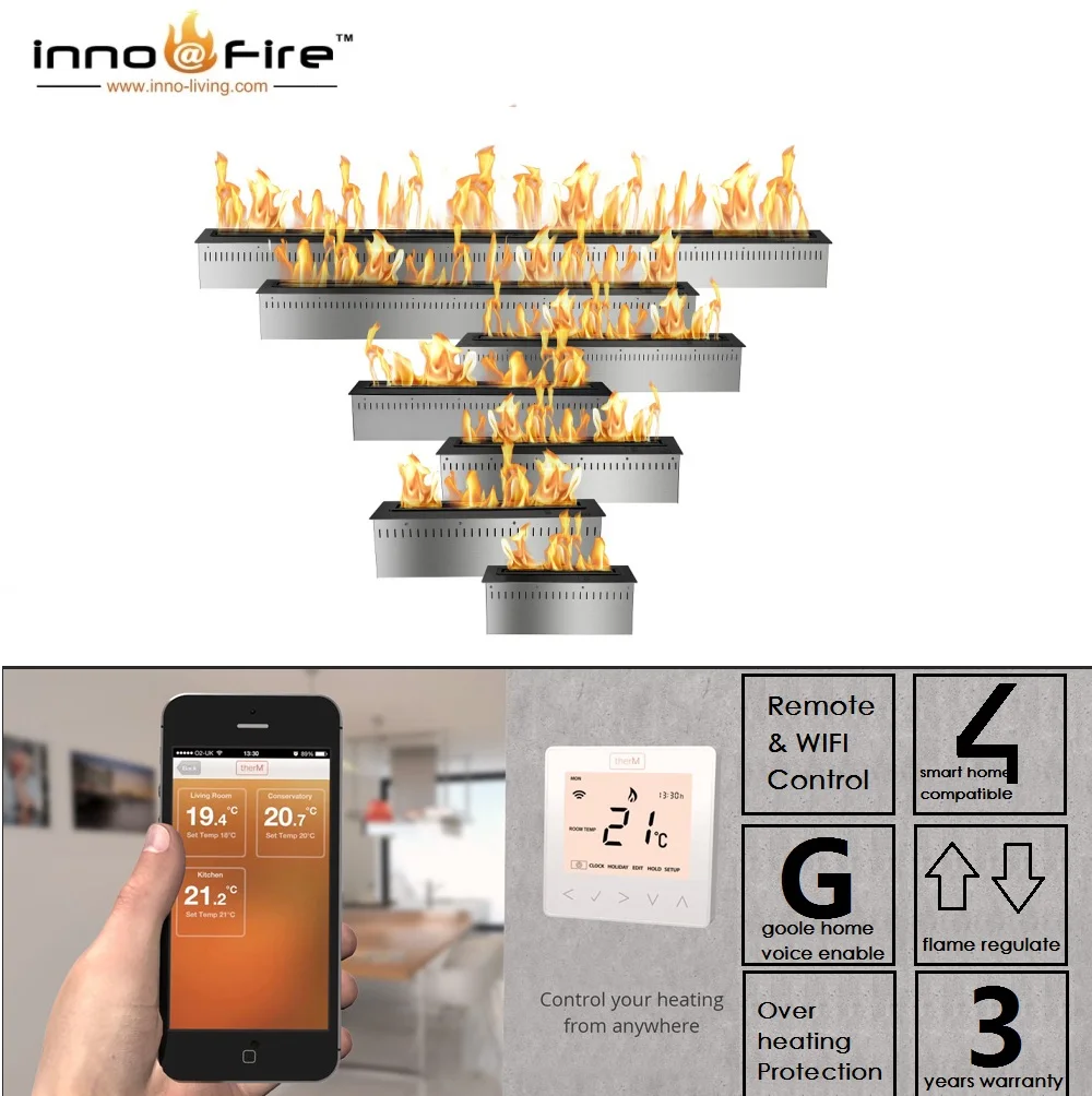 

Inno living 24 inch ethanol burner wifi bio ethanol fireplace