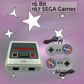 

16 Bit Retro Mini Video Game Console 167 Classic Games TV AV-out For MD Sega SG-167 Family Handheld Game Player Child Gift Hot