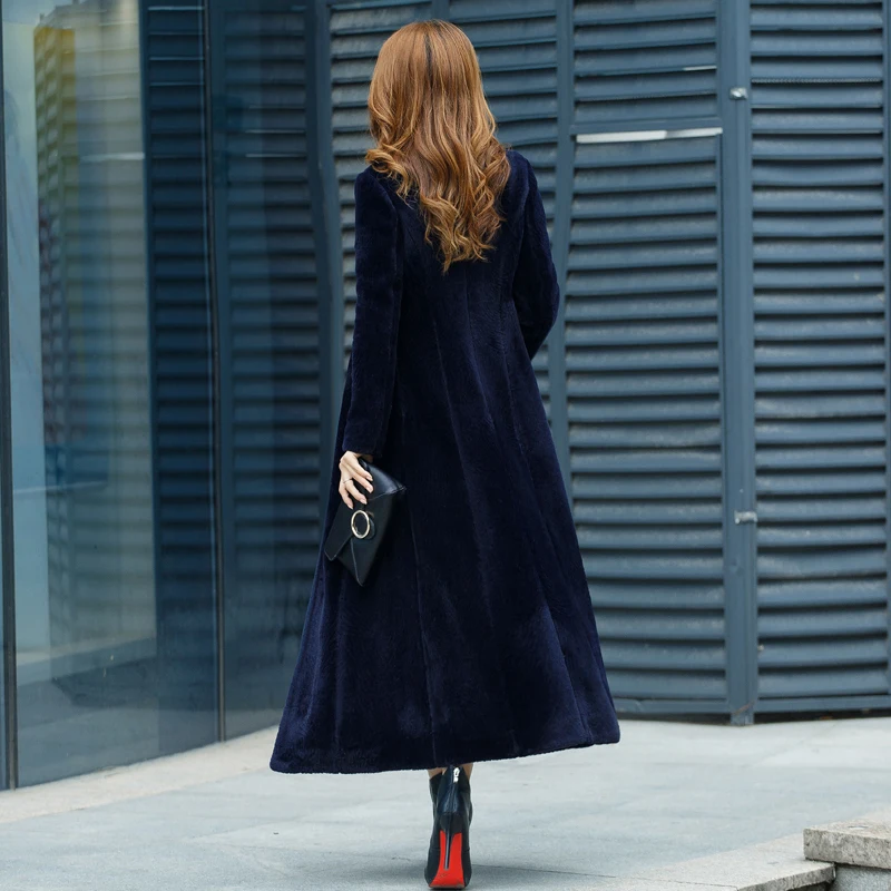 

New 2020 Winter Wool Coat Women Long Slim Parka Black Wool Blend Overcoat Female Trench Coat Tops manteau femme LX2425
