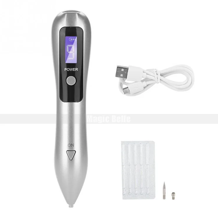 New 9 level LCD Face Skin Dark Spot Remover Mole Tattoo Removal Laser Plasma Pen Machine Facial Freckle Tag Wart Removal Care