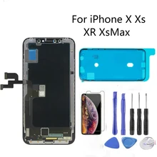 Новая Оригинальная Замена для iPhone XR XsMax экран дисплей дигитайзер в сборе с рамкой для iPhone X XS комплект сенсорного экрана