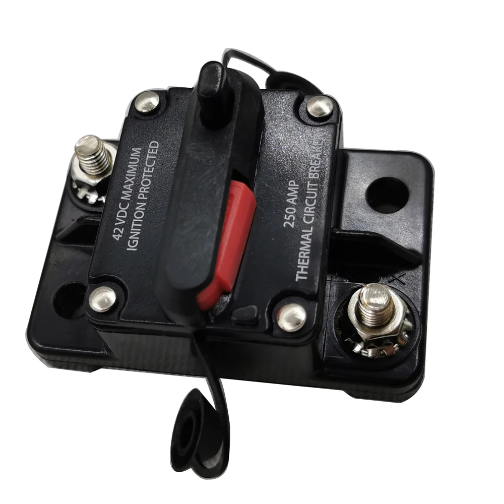 

Universal Auto Car Bike Stereo Audio Mini Circuit Breaker Home Use Self Recovery Reset Fuse Inverter 50A--250A